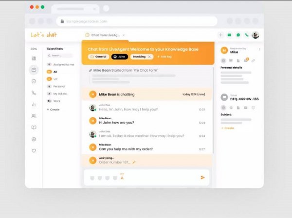 Live chat software